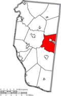 Map of Clermont County Ohio Highlighting Williamsburg Township